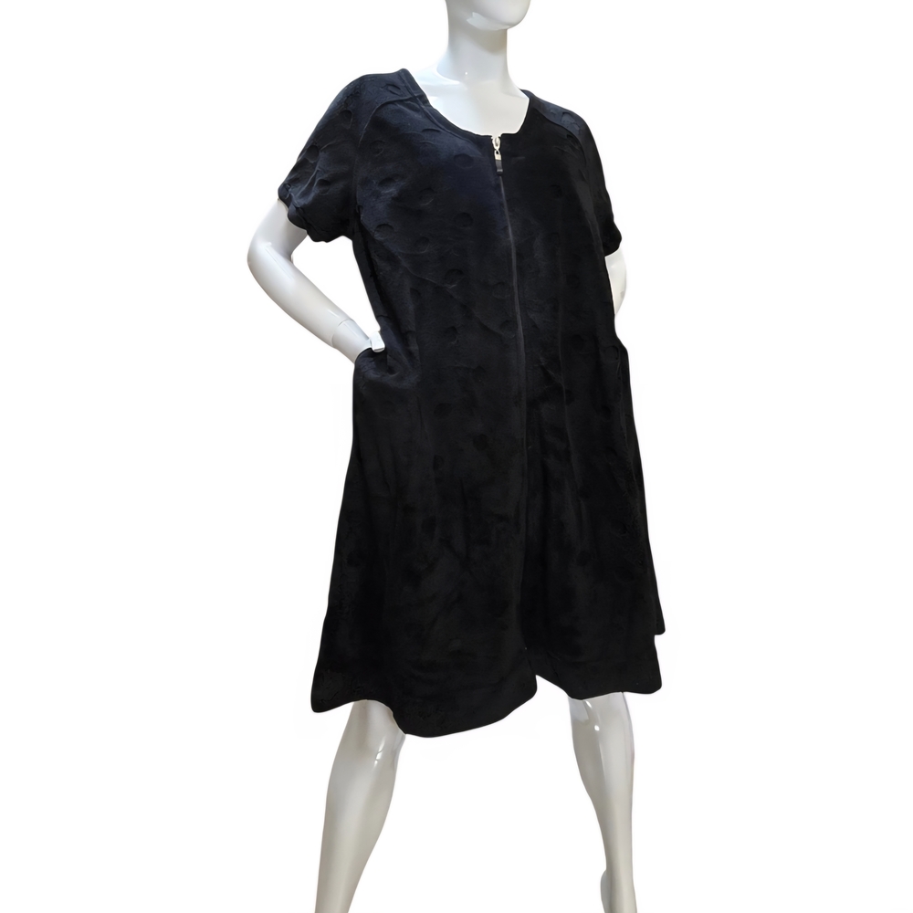 ๐ท๏ธ BNWT ๐ท๏ธ Stan Herman Embossed Whisper Terry Zip Lounger Sz L - Picture 5 of 9